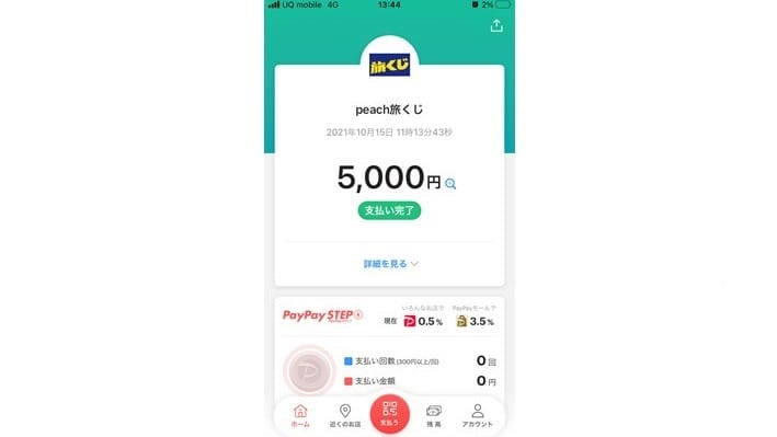 ピーチ 旅くじ