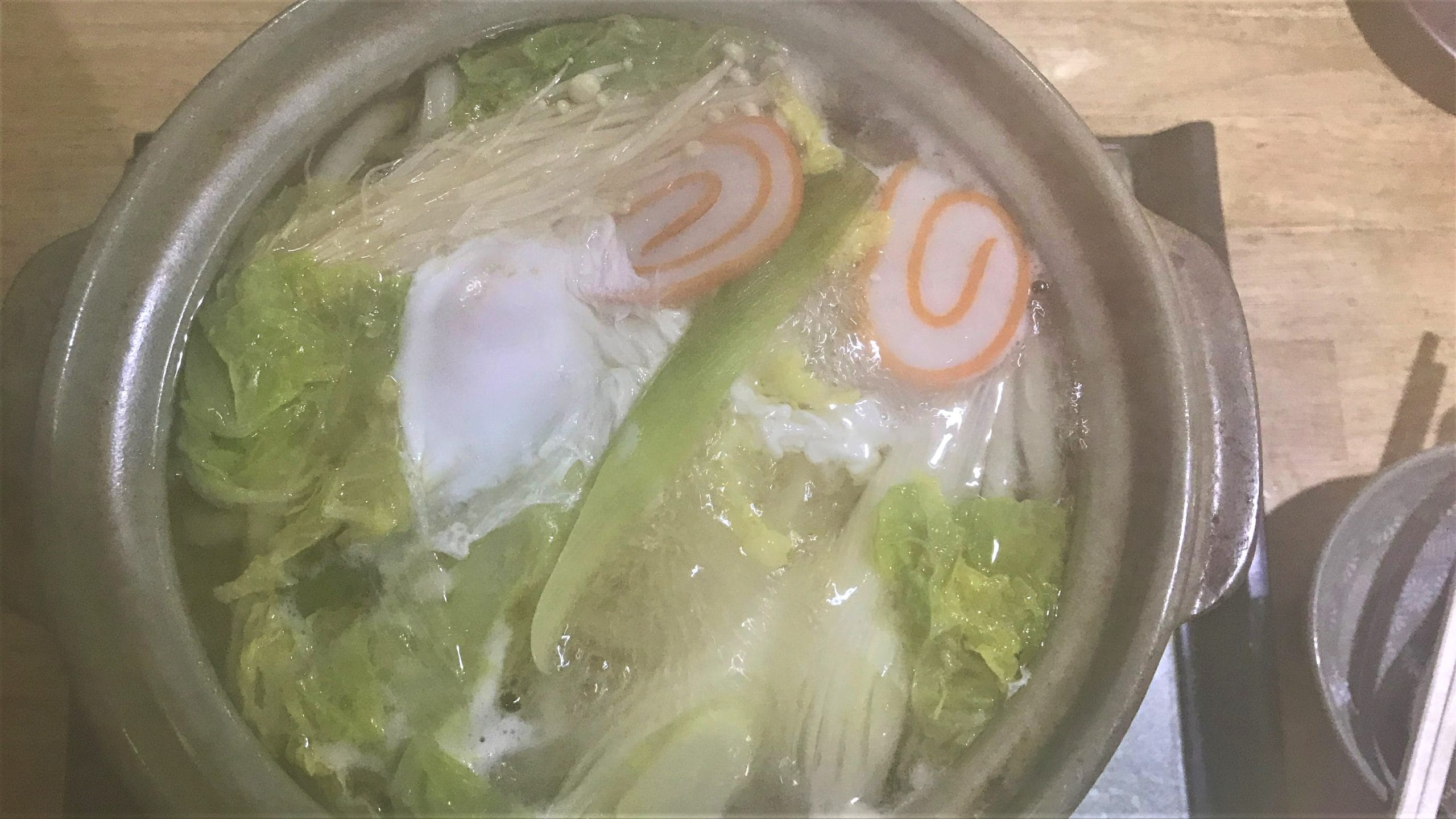 能登町　小木港の一番舟の鍋焼きうどん