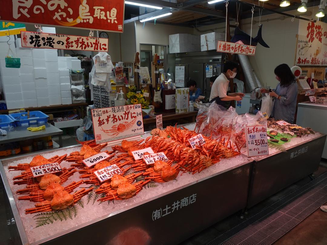 境港水産物直売センターのカニ