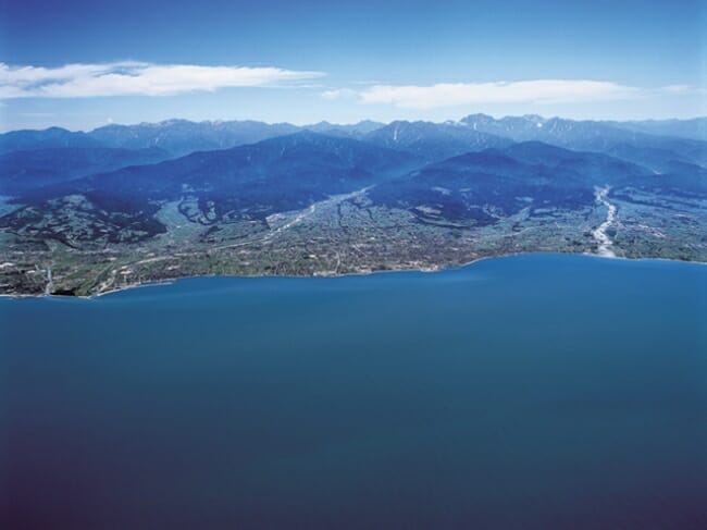 富山湾の魚津市