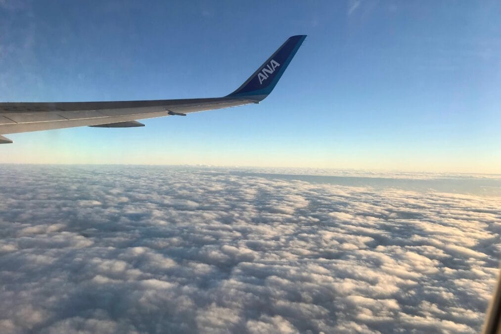 飛行中のANA