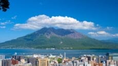 鹿児島市で城山展望台からの桜島