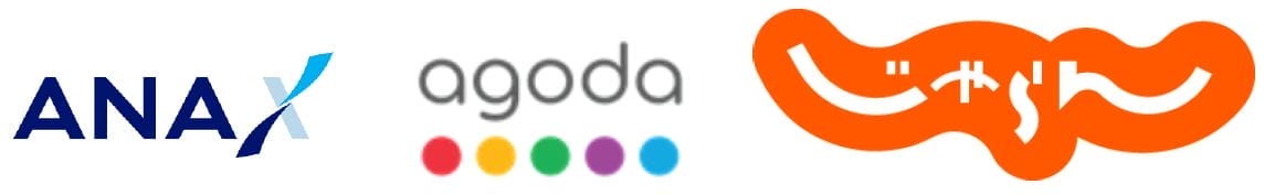 ANA X,agota,じゃらんのロゴ