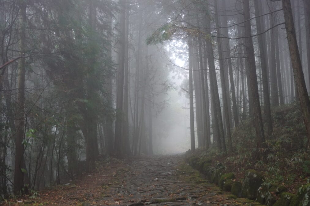 中山道の落合宿「落合の石畳」