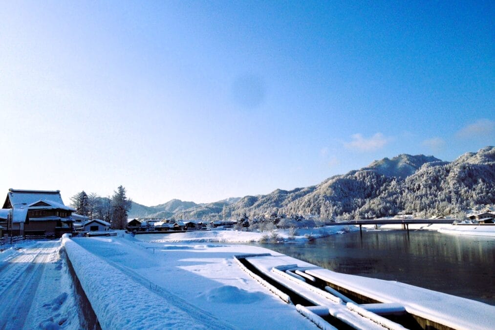 飛騨市、宮川、荒城川沿い