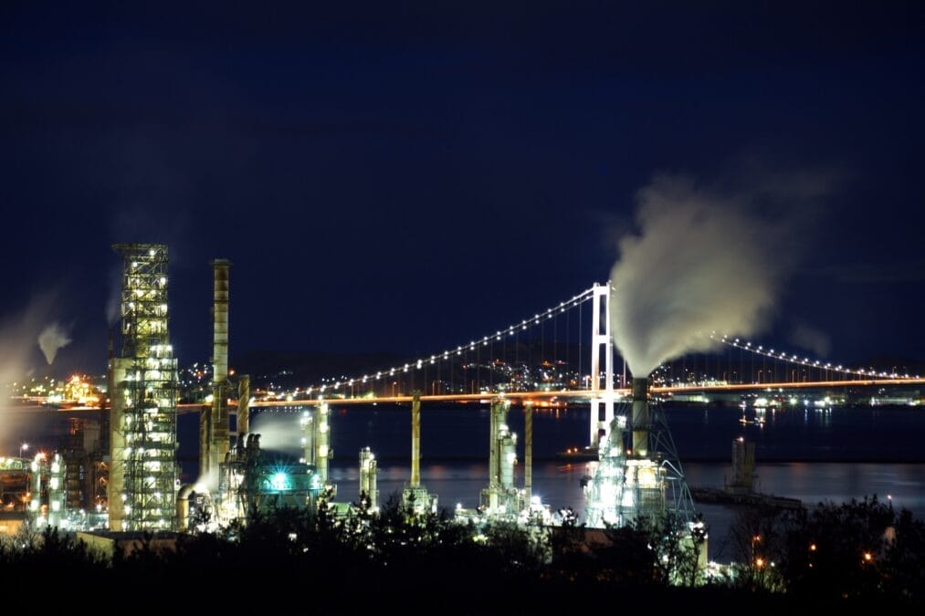 工場夜景と大橋（室蘭）