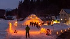 雪城のキャンドル（栄村野田沢集落）