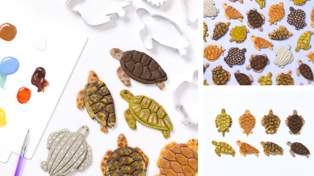 海ガメのクッキーが並ぶ