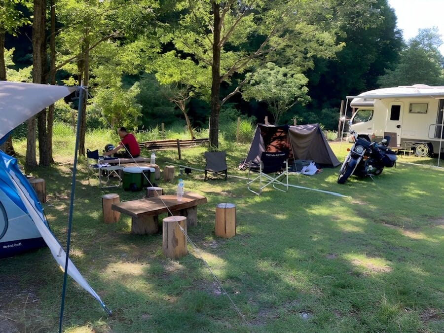 キャンプ場(大垣市バイクファーム)