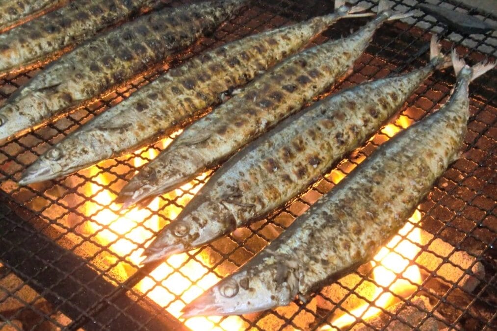根室産さんま炭火焼