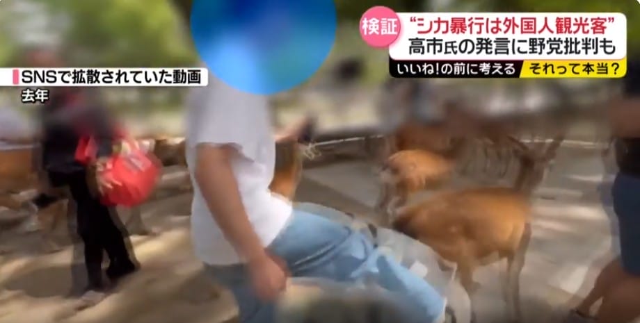 奈良公園シカ暴行動画